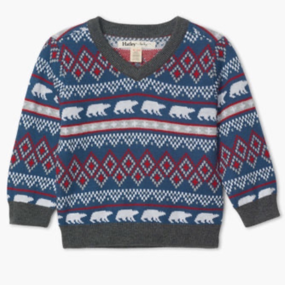 New Boys Hatley polar bear sweater size 6-9months